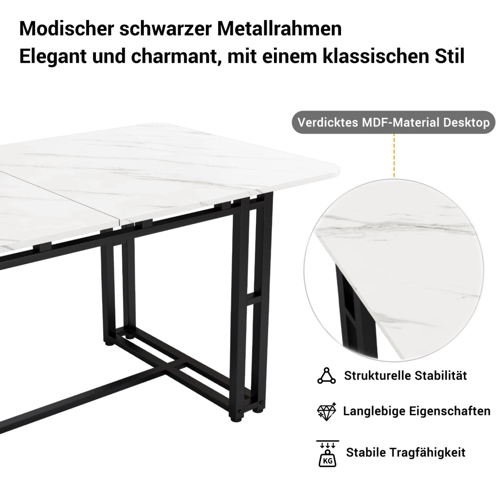 Set tavolo da pranzo 140x80 cm con 4 sedie in lino grigio scuro e struttura nera