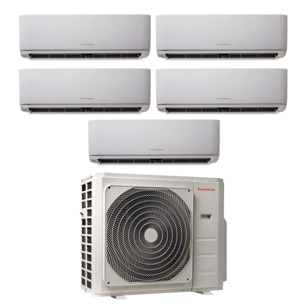 Climatizzatore Condizionatore Immergas Penta Split Inverter serie THOR 9+9+9+12+12 con MULTI 42-5 R-32 Wi-Fi Optional 9000+9000+12000+12000+12000