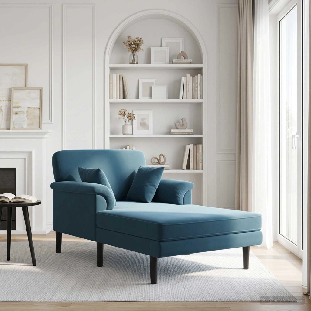 Chaise longue Blu Velluto 42048049