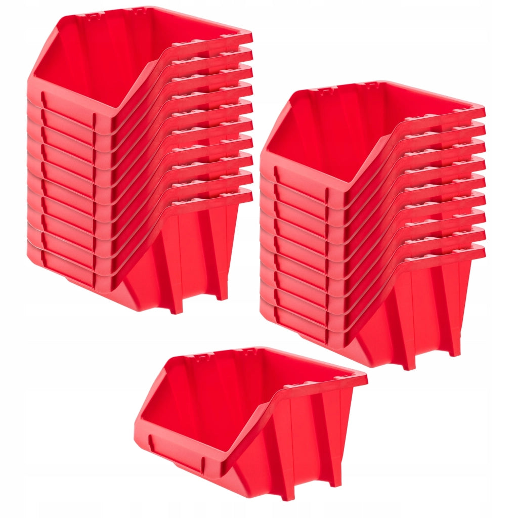 Set di 20 vassoi portaoggetti KADAX per officina, dimensioni 272x238 mm.