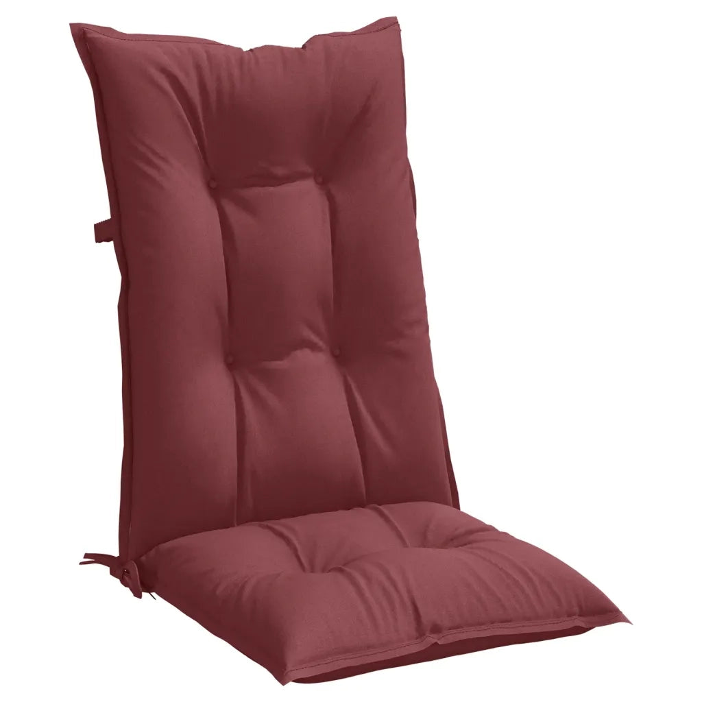 Cuscini Sedia Schiena Alta 2 Rosso Vino M¨¦lange 120x50x7 cm