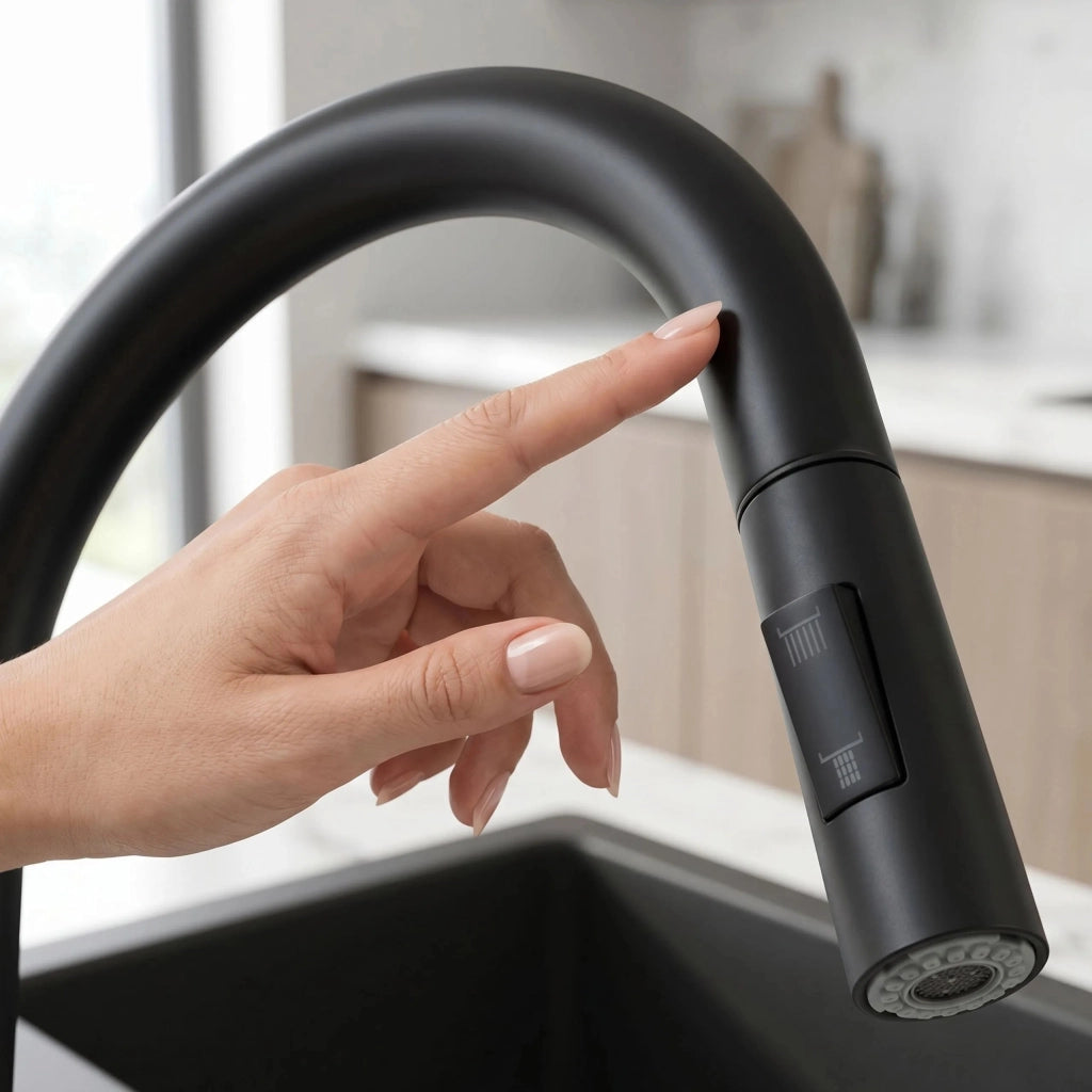 Rubinetto Da Cucina Rea Fresh Touch Black Matt