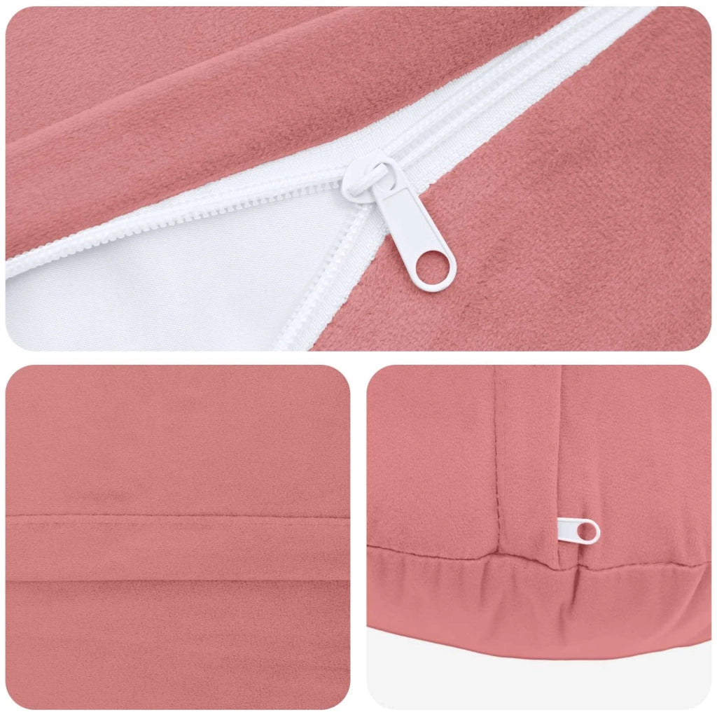 Federa 2 pcs HEERLEN Rosa Ø 40 cm Velluto 922217