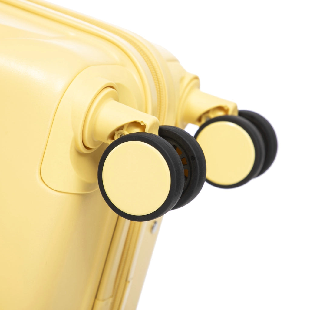 Set valigie rigide 19 pollici con beauty case 14 pollici in ABS giallo HOMVRA