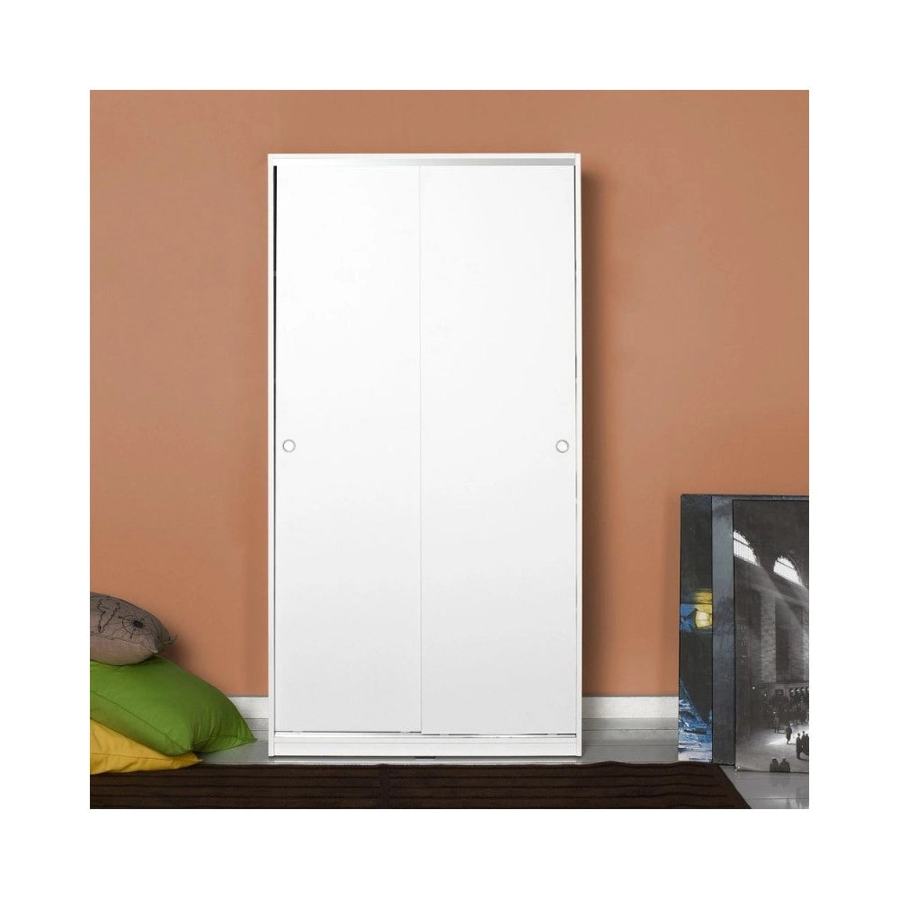 Armadio 2 ante scorrevoli 5 ripiani SWD4352023 colore bianco
