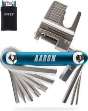 Multitool 20 in 1 - acciaio inossidabile/aluminium - pieghevole - attrezzi per bicicletta mini - blu