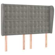 Testiera | Testata ad Orecchio Grigio Chiaro 147x23x118/128 cm in Velluto