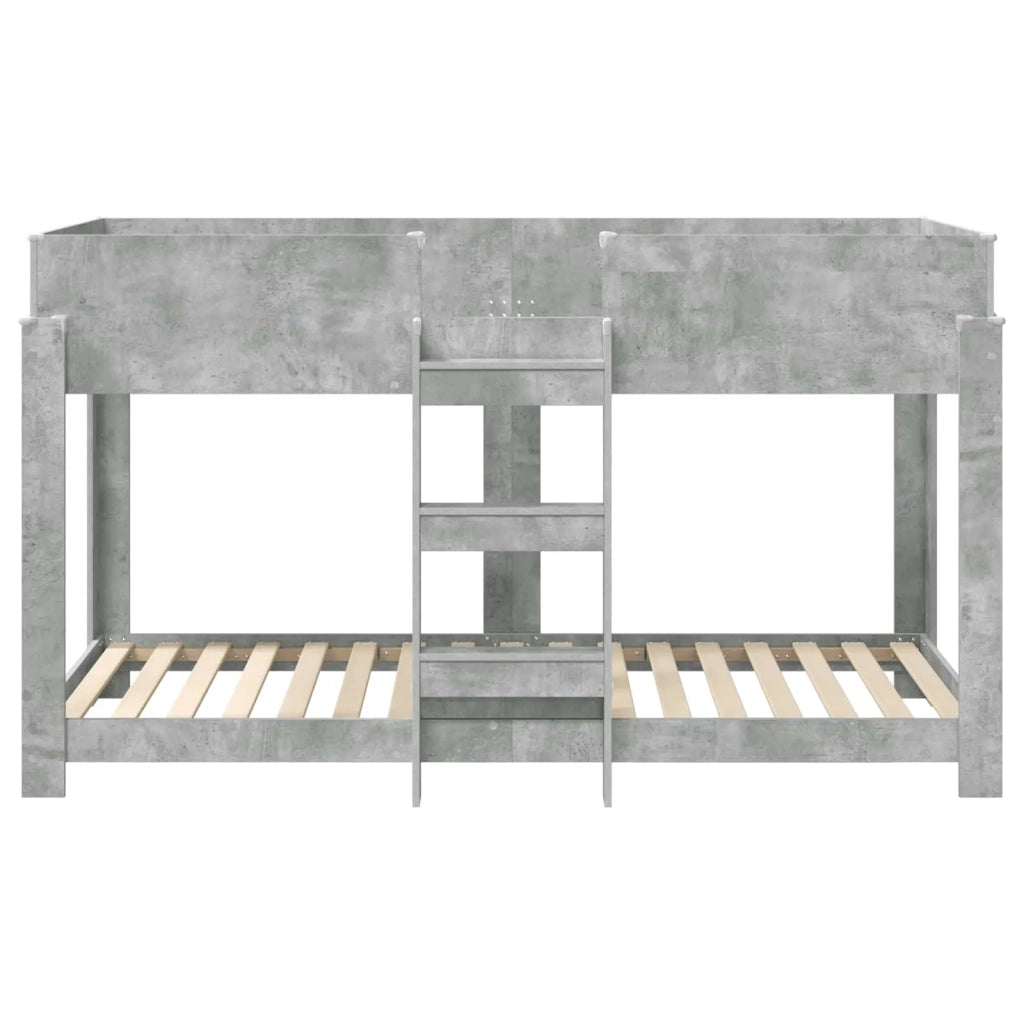 Letto a Castello per Bambini Grigio cemento 100 x 190 cm