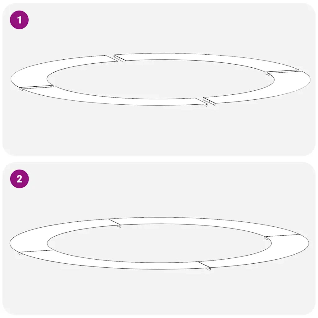 adatto per Anelli d'Albero Piatto 5 pcs Bianco Ø90 / 120 cm 873721