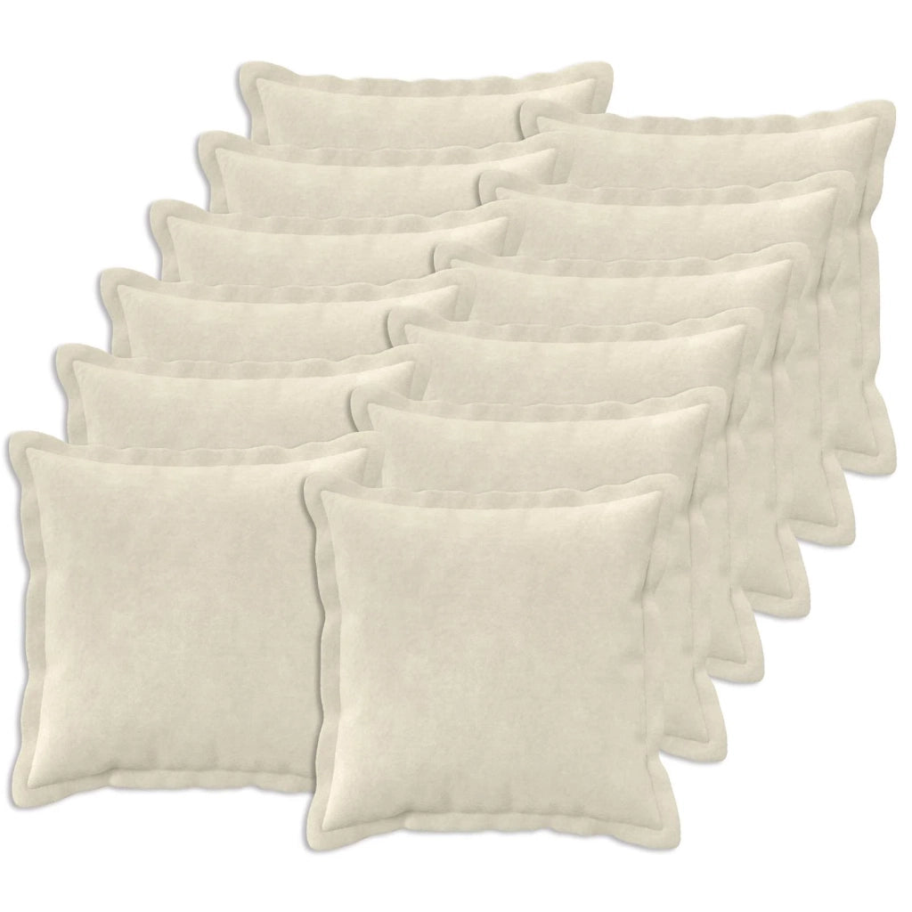 Cuscino con cuscino HOUTEN 12 pz Crema Fleece in microfibra 935253