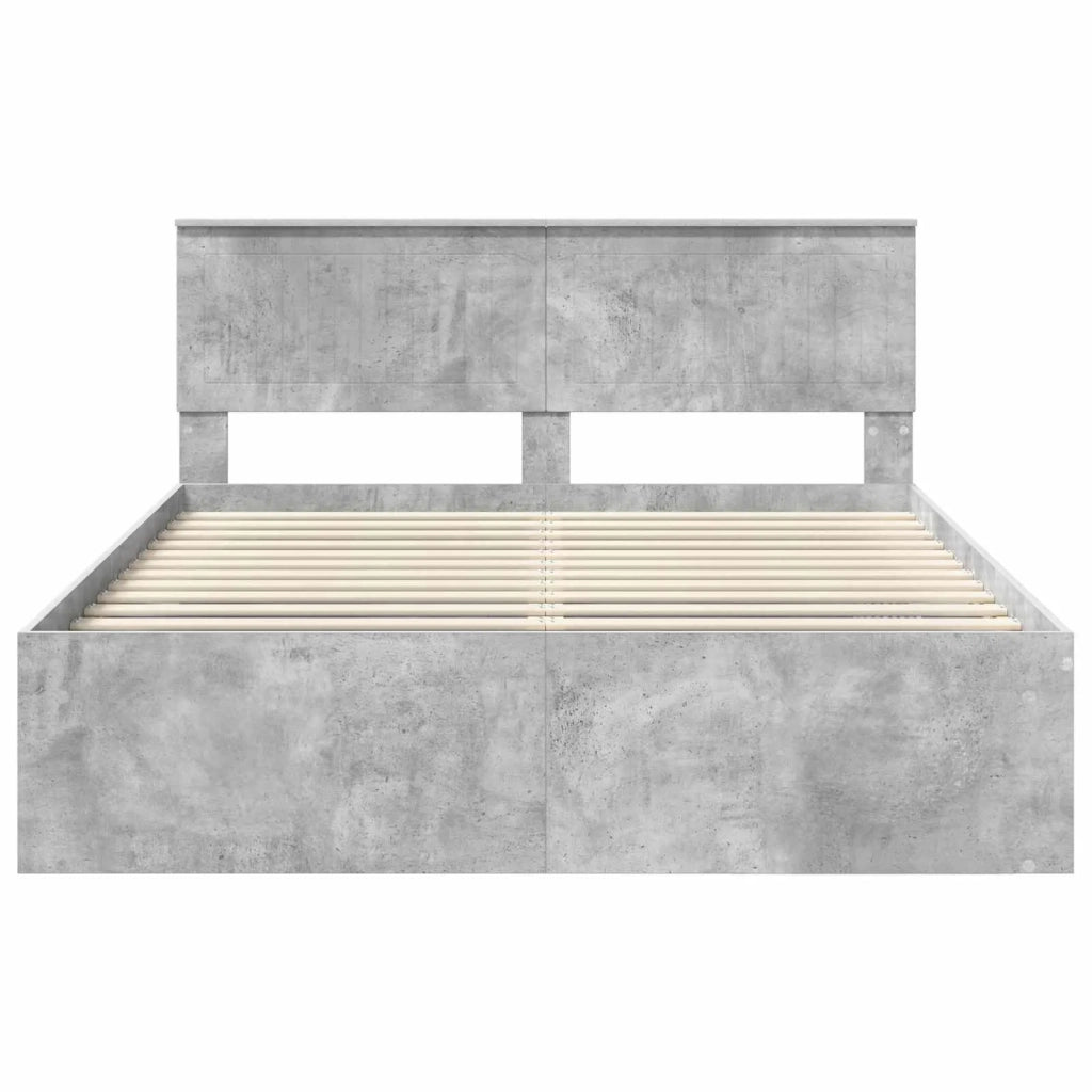 Struttura del letto Grigio Concretè 150 x 200 cm Pino massello 3410585