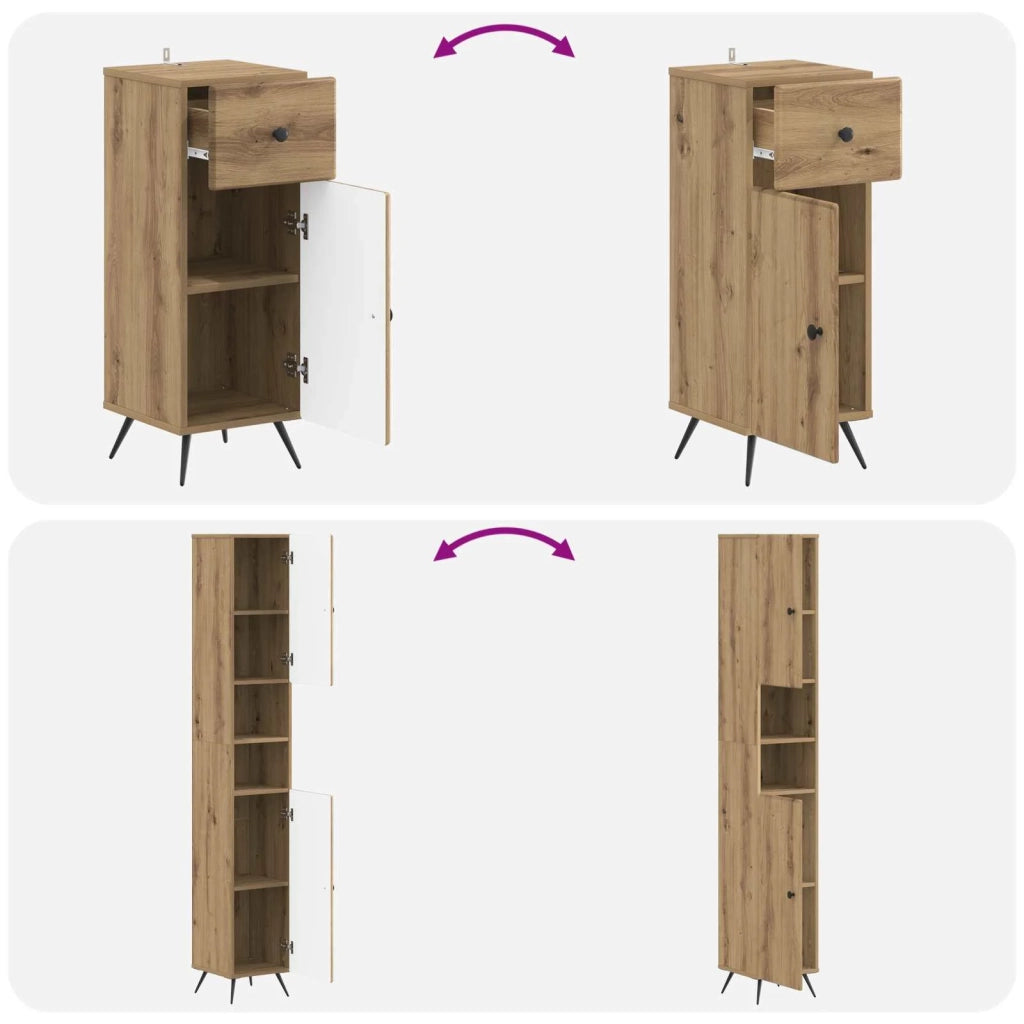 Set di armadietti da bagno in 3 pezzi BREDA 3417890