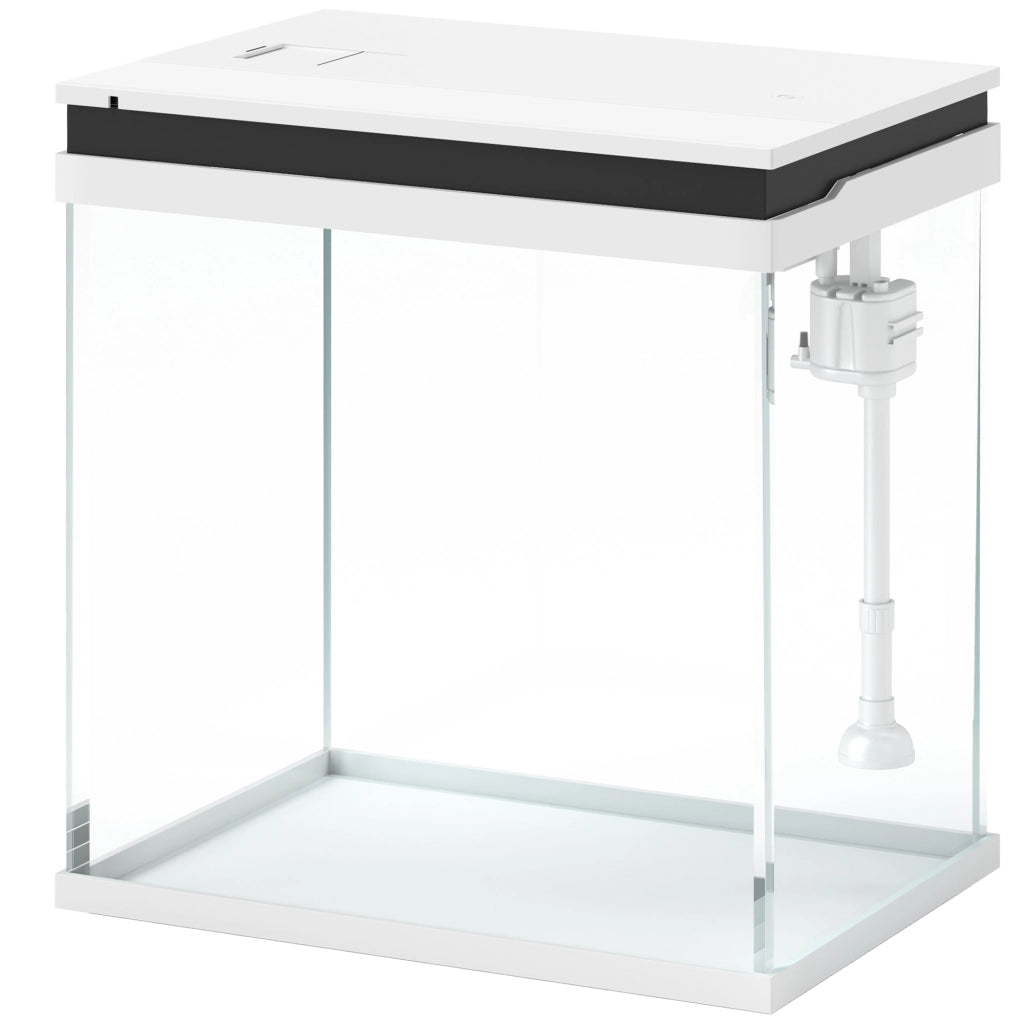 Acquario Completo 14L ¨C Xylo ¨C Vetro con Filtrazione LED Pompa 30x20x33cm Bianco