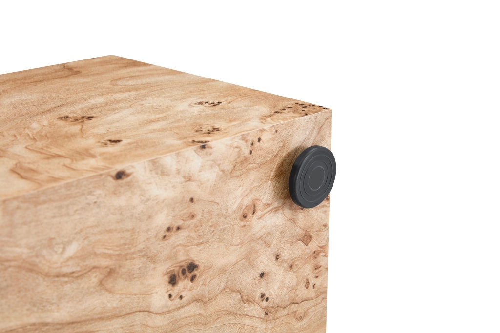 Tavolino basso fisso in MDF effetto legno con superficie liscia per soggiorno 100 × 59.5 × 38.0 cm