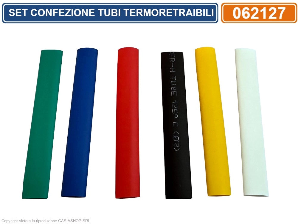 CONFEZIONE SET 90 PEZZI TUBI Ø8MM GUAINA TERMORETRAIBILE TERMORESTRINGENTE
