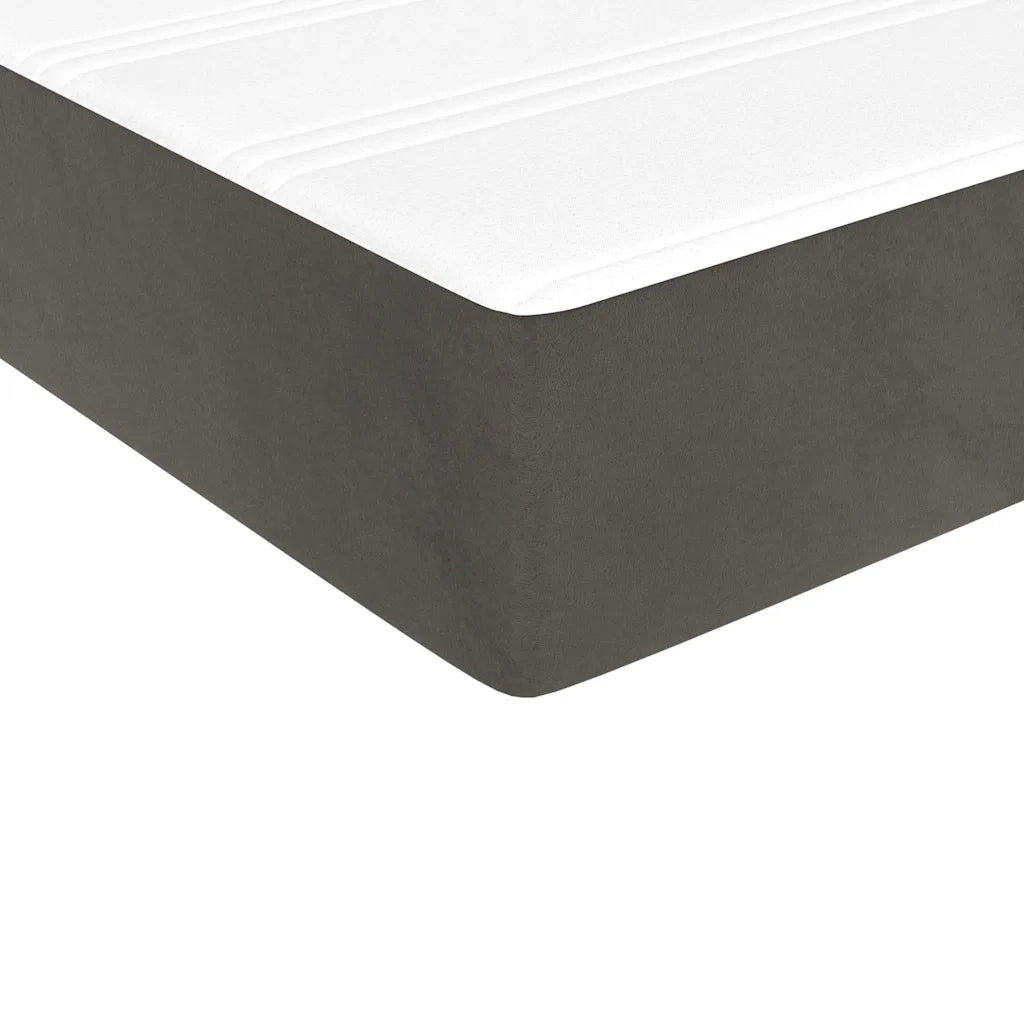 Materasso a Molle per Bambini-Materasso per letto Grigio Scuro 80x160 cm in Velluto