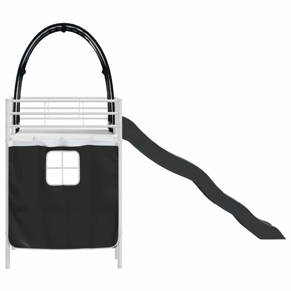 Struttura del letto loft per bambini Bianco e Nero 75 x 190 cm 42020850