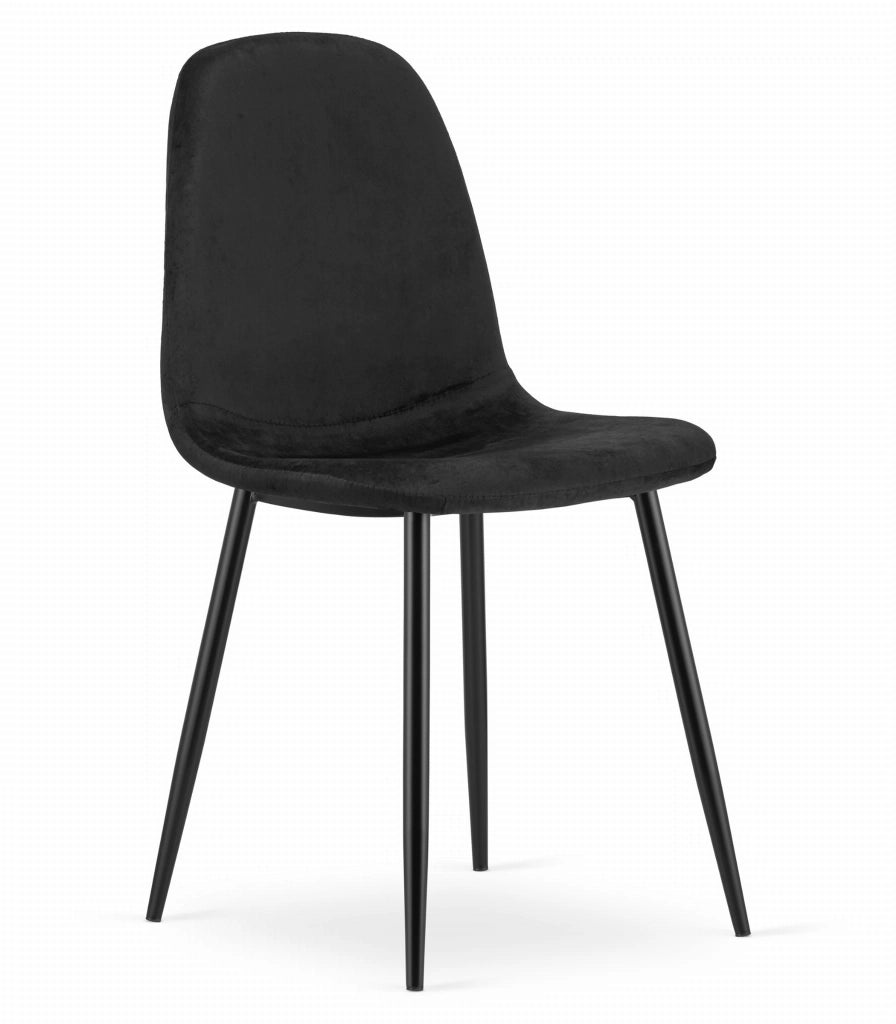 Sedia VALORA COMO - Velluto nero ergonomico x 2