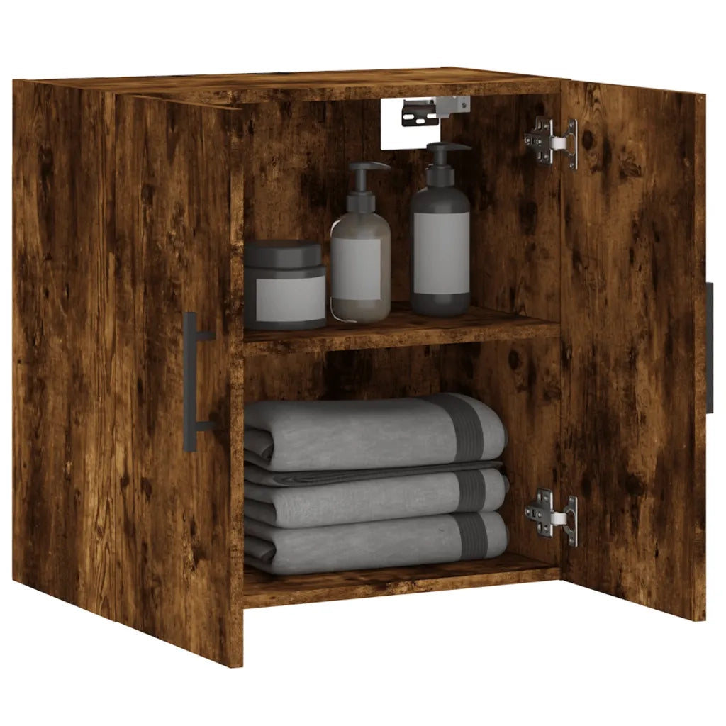 Armadietto a Muro Rovere Fumo 60x31x60 cm in Legno Multistrato 829993