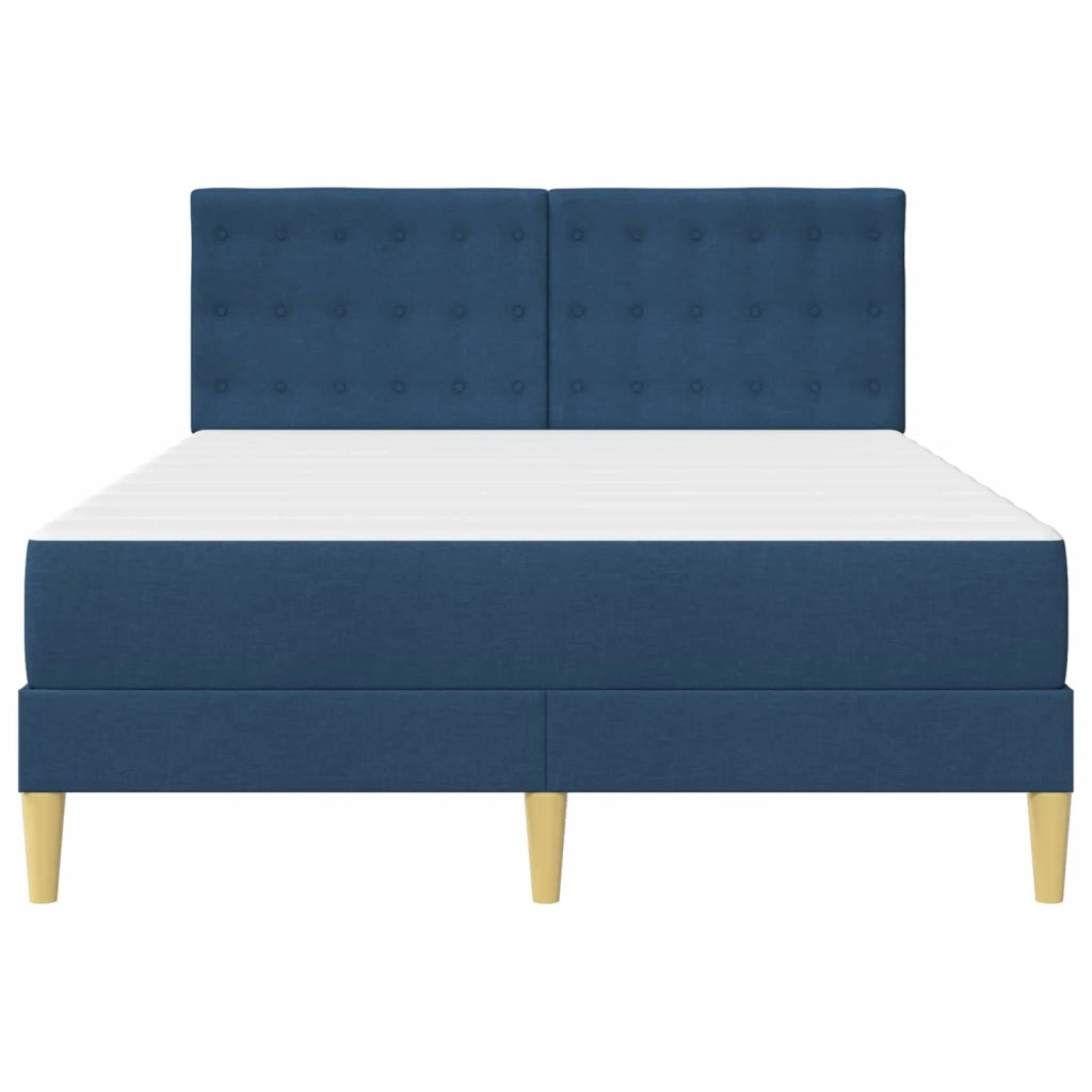 Struttura letto con materasso Blu 140 x 200 cm Tessuto 3415117