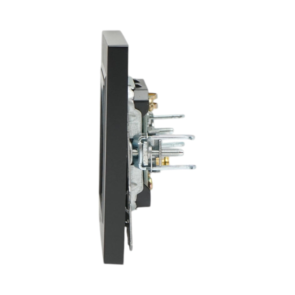 Presa TV da incasso nera ABS 80x80mm