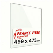 499 x 473 x 4 mm - Vetro per stufa a legna - vetro camino di ricambio - vetro per caminetto resistente al fuoco - France Vitre