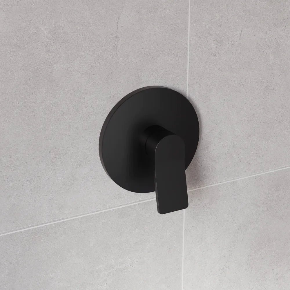 Set miscelatori: lavabo bidet senza scarico e incasso doccia monocomando nero opaco | Anne