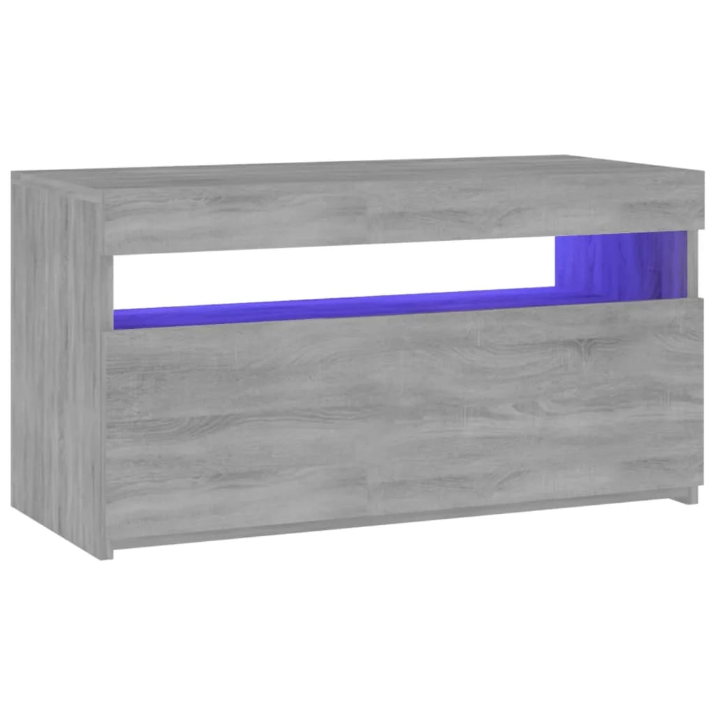 Mobile TV multimediale mensola TV credenza mobile TV sala da pranzo soggiorno camera da letto con luci LED Sonoma 75 x 35 x 40 cm grigio 02_0026828