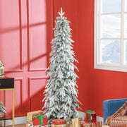 Albero di Natale artificiale 180 cm con 600 rami densi, effetto neve, apertura automatica