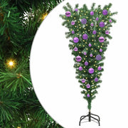 Albero di Natale artificiale preilluminato-Albero Natalizio rovesciato con set di palline 175920