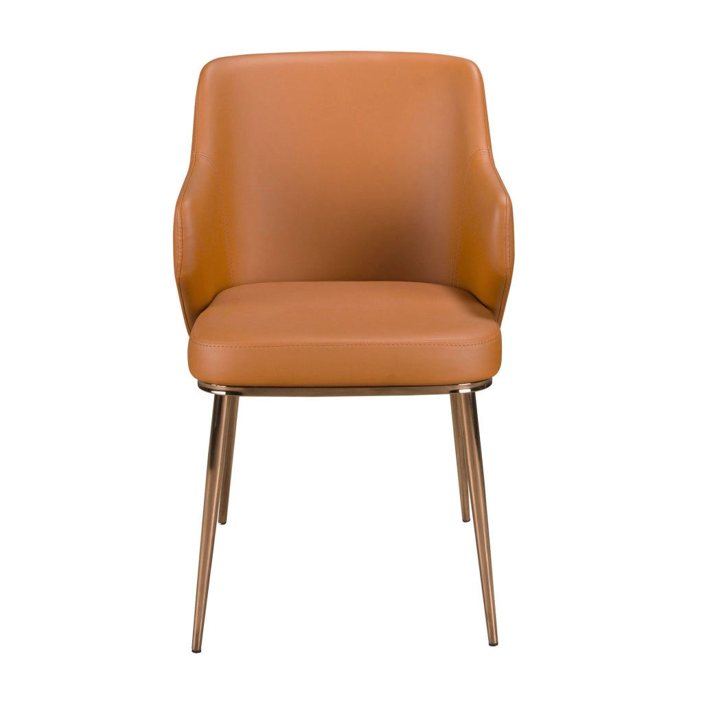 Sedia in similipelle marrone
