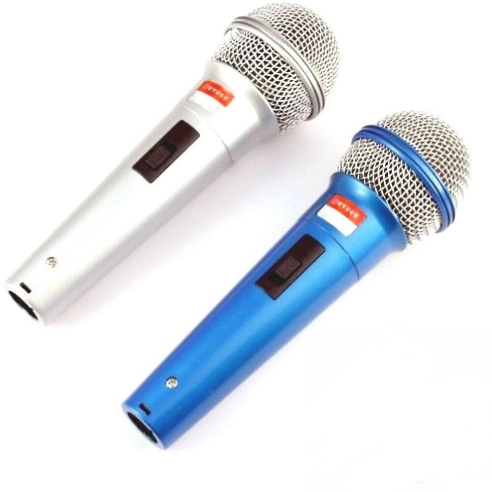 Trade Shop - Coppia Di Microfoni Microfono Professionale Unidirezionale Con Cavo 2,5 Mt -