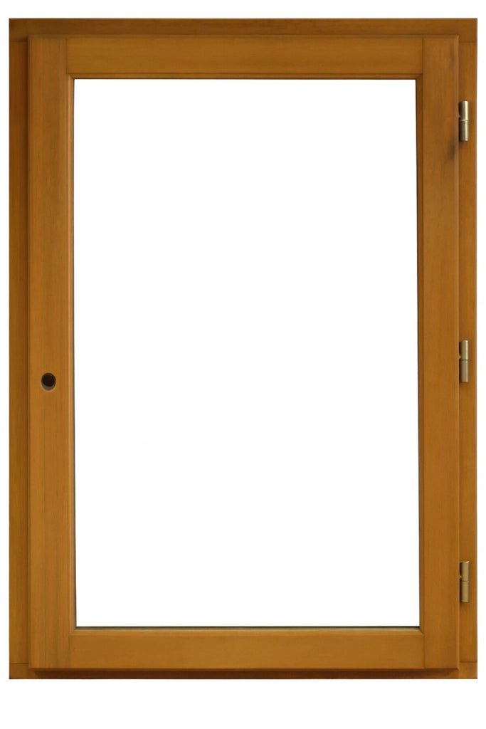 Finestra in legno a 1 anta H60 cm x L40 cm, lato tavola, maniglia dritta, GD MENUISERIES