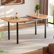 Tavolo da pranzo allungabile 120-160 cm in MDF naturale per 4-6 persone