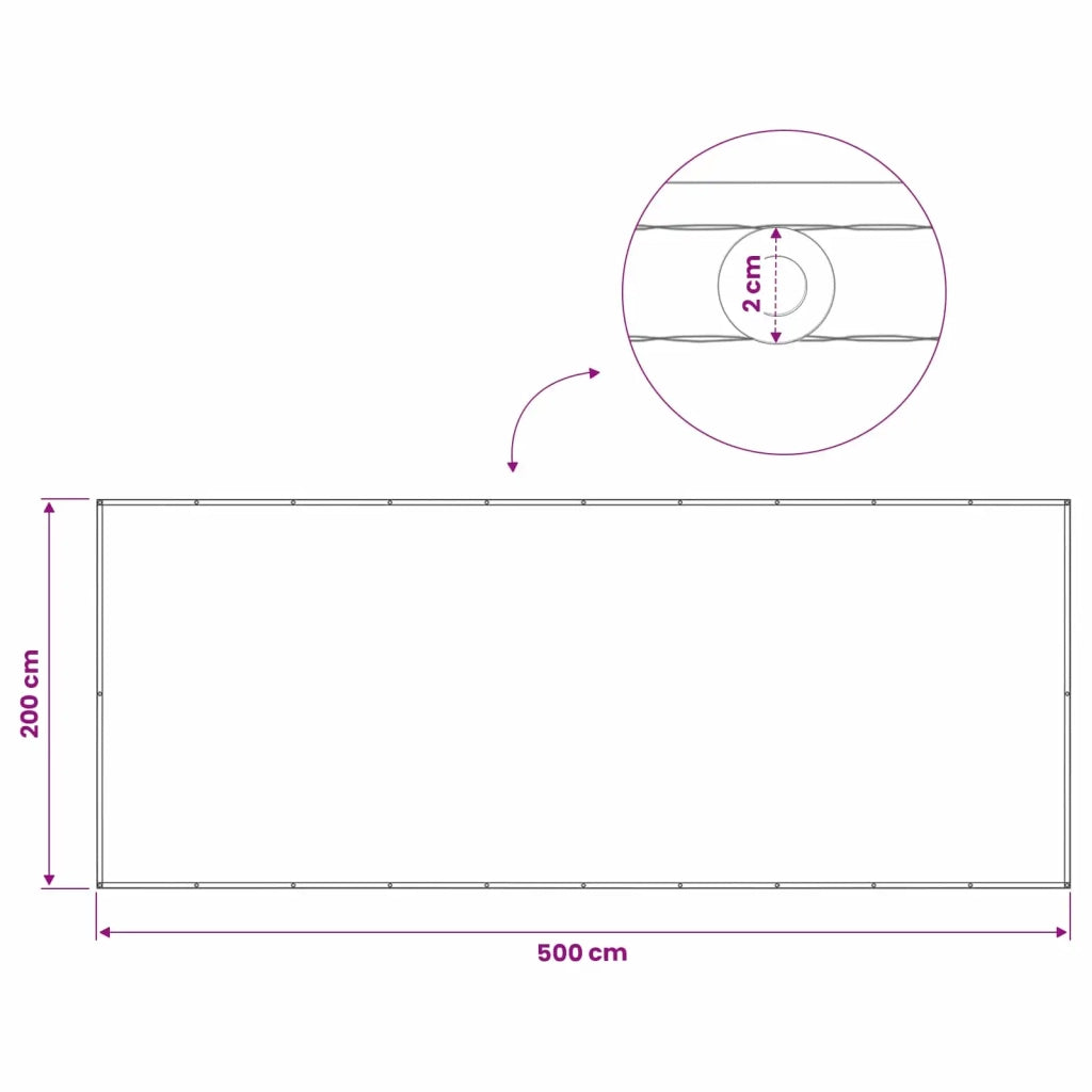 Schermo di Privacy per Balcone 200 x 500 cm 42036585