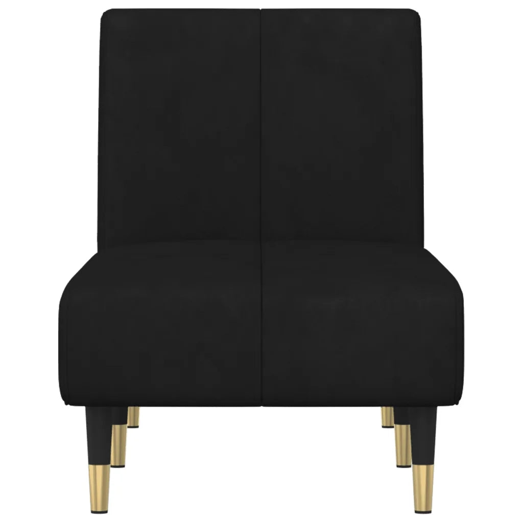 Chaise Longue in Velluto Nero 352796