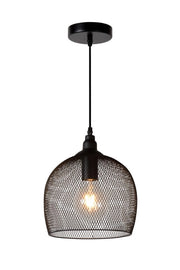 Lucide sospensione Mesh nera metallo Ø22cm E27 max 60W