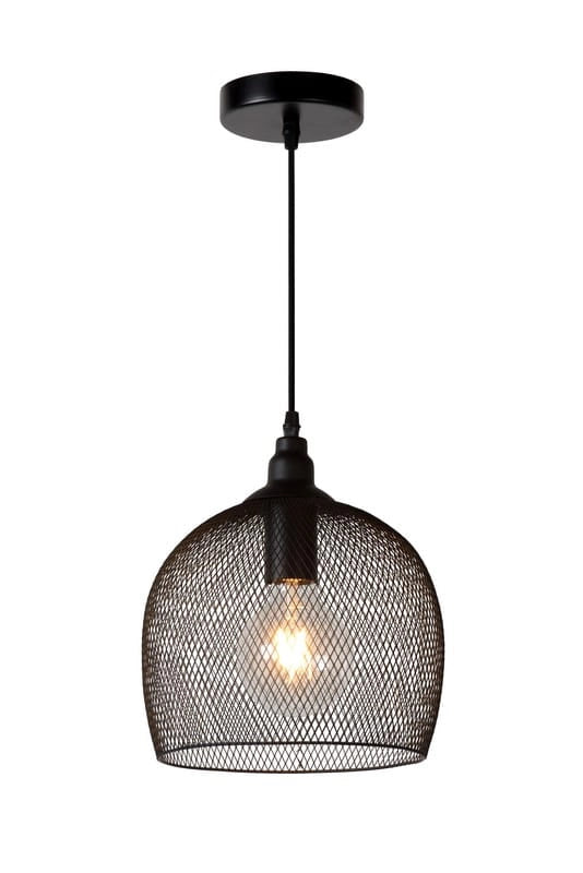 Lucide sospensione Mesh nera metallo Ø22cm E27 max 60W