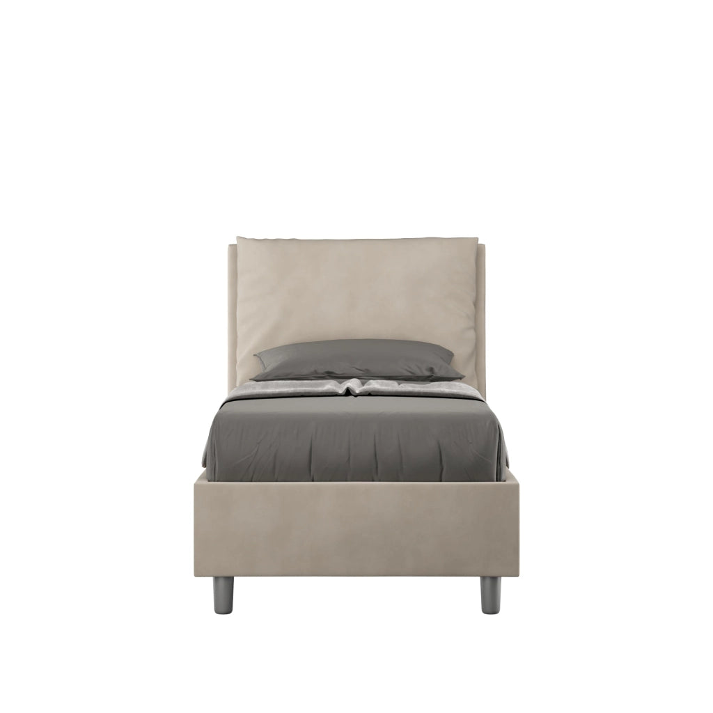 Letto Singolo 100x190 cm con Rete Antea Sabbia