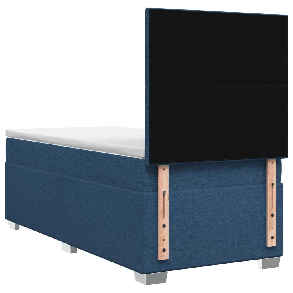 Letto box spring con materasso Blu 100 x 200 cm Tessuto 3453352