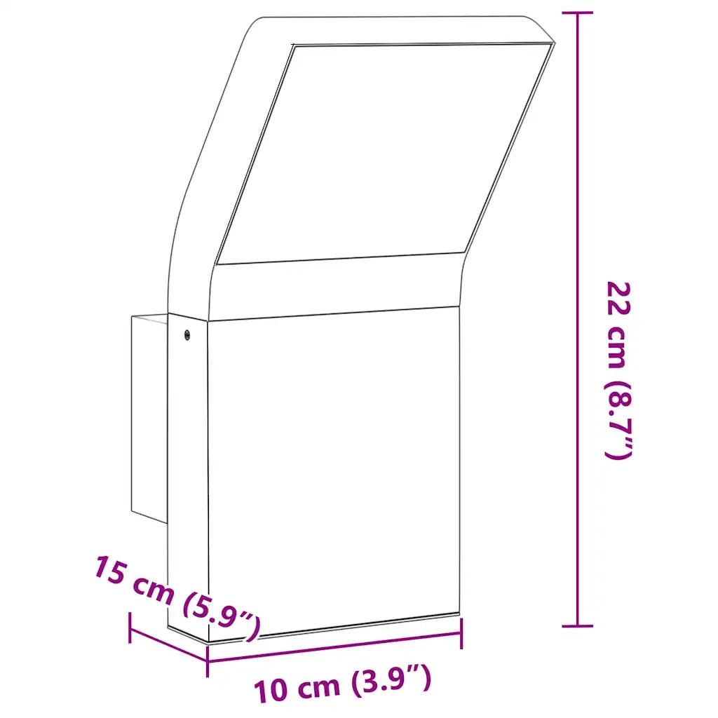 Applique per Esterni con LED 2 pz Nere Alluminio Pressofuso CFW6696738