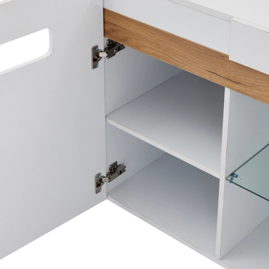 Credenza moderna a 3 ante con luce LED e controllo da app