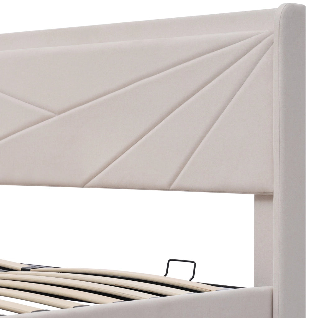 Letto matrimoniale 140x200 con contenitore, testiera con USB e Type-C