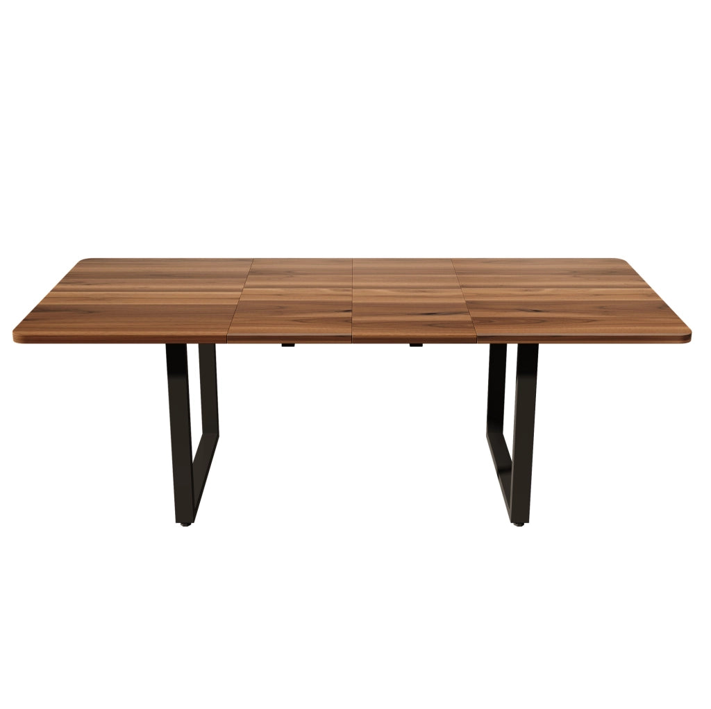 Tavolo da pranzo estensibile 140/180/220x80x75 cm in MDF noce