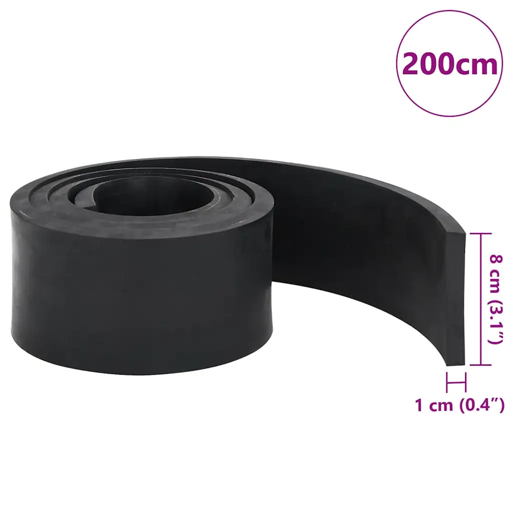 Bordo in Gomma per Spazzaneve Nero 200x8x1 cm 4103514