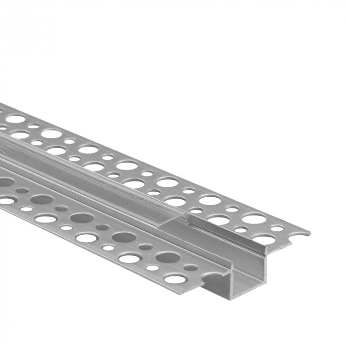 Profilo LED GP02 incasso anodizzato diff. trasparente 2m Ecolight