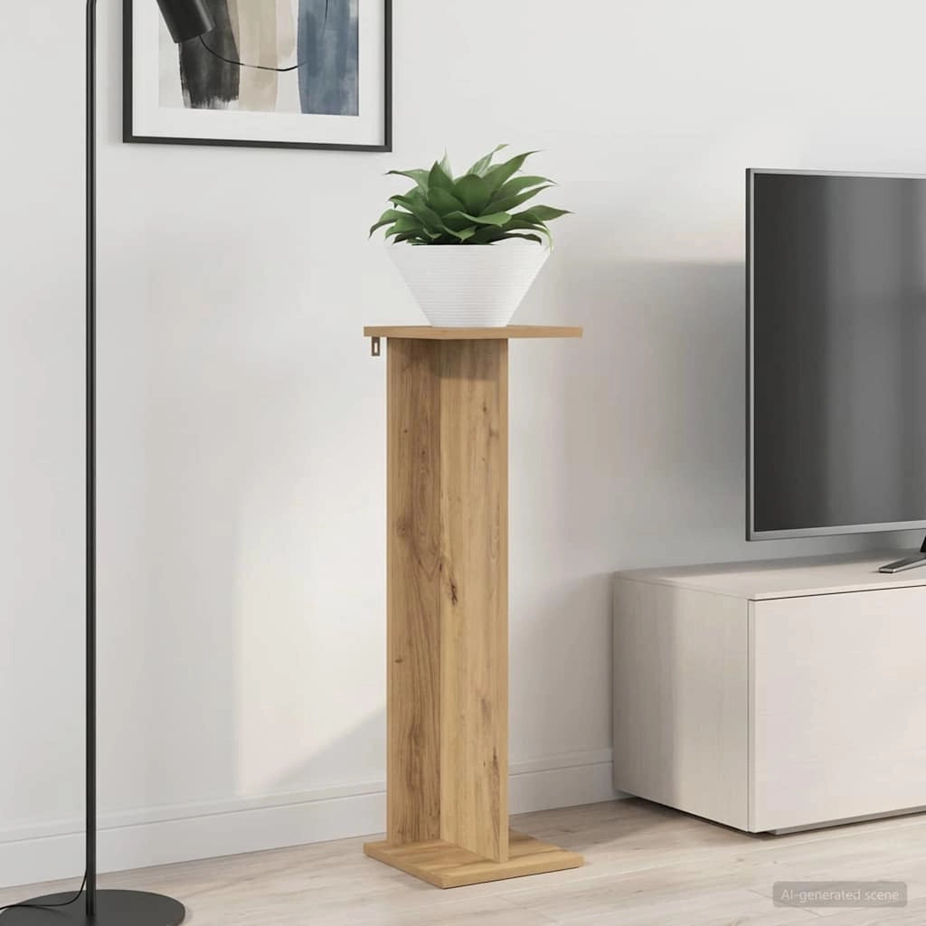 Supporto per piante 2 pz Rovere Artigianale 25 x 25,5 x 80,5 cm 899657