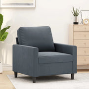 Poltrona Grigio Scuro 60 cm Velluto 359180