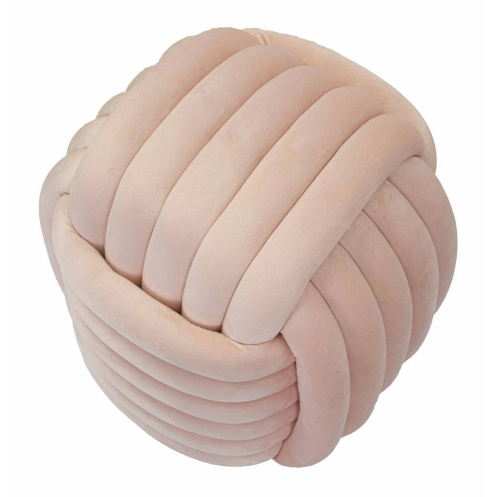 Pouf Gomitolo 5, Rosa, Cotone, 45x45x45 cm