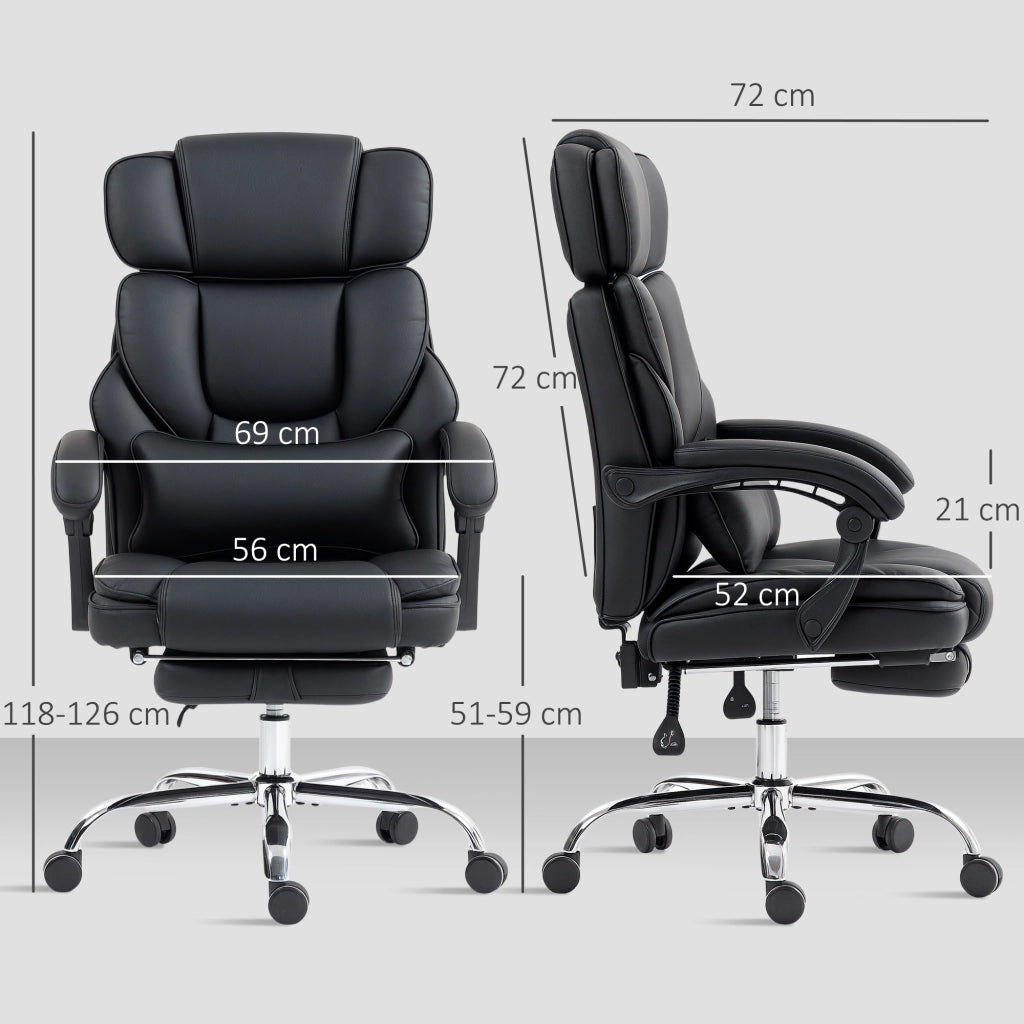Sedia da Ufficio in Pelle ¨C Minimal ¨C Nero